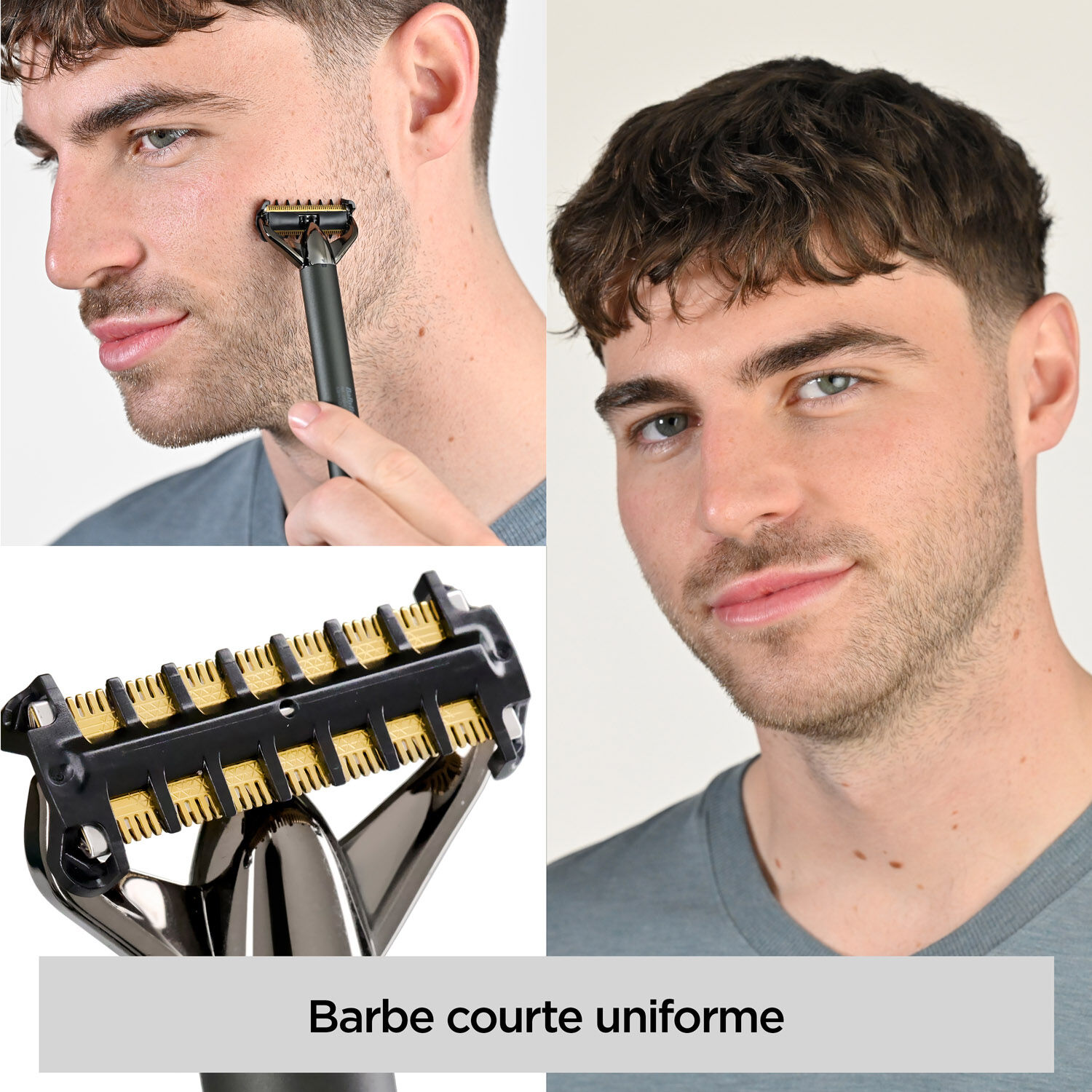 LAME FLEXIBLE - 
La lame pivotante &agrave; 50&deg; suit les contours du visage pour un rasage et une tonte pr&eacute;cis, tout en douceur.